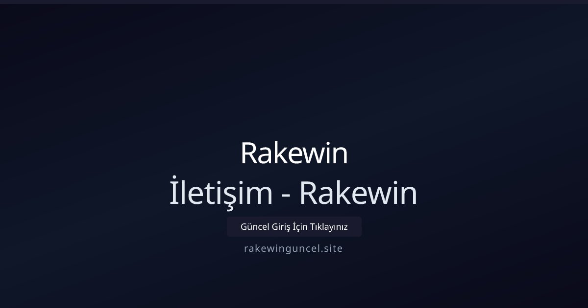 Rakewin İletişim - Rakewin